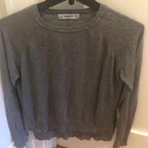 Zara light weight gray crop sweater